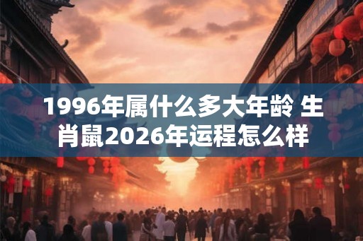 1996年属什么多大年龄 生肖鼠2026年运程怎么样 1996年属什么多大年龄 生肖鼠2026年运程怎么样