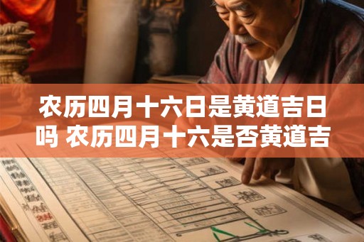 农历四月十六日是黄道吉日吗 农历四月十六是否黄道吉日
