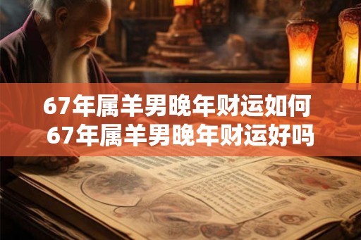 67年属羊男晚年财运如何 67年属羊男晚年财运好吗