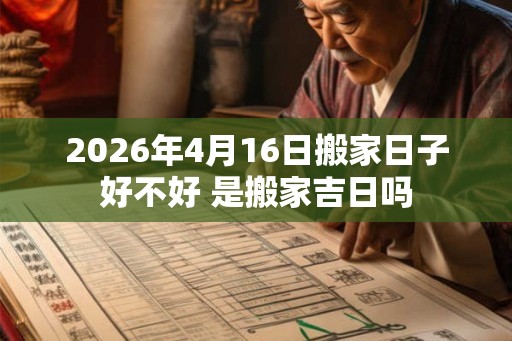 2026年4月16日搬家日子好不好 是搬家吉日吗 2026年4月16日搬家日子好不好 是搬家吉日吗