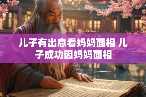 儿子有出息看妈妈面相 儿子成功因妈妈面相