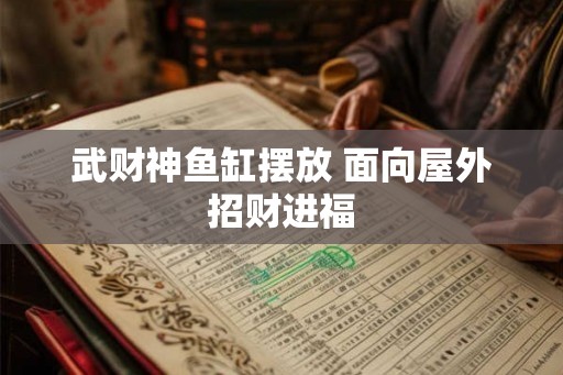 武财神鱼缸摆放 面向屋外招财进福