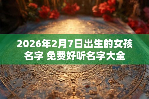 2026年2月7日出生的女孩名字 免费好听名字大全