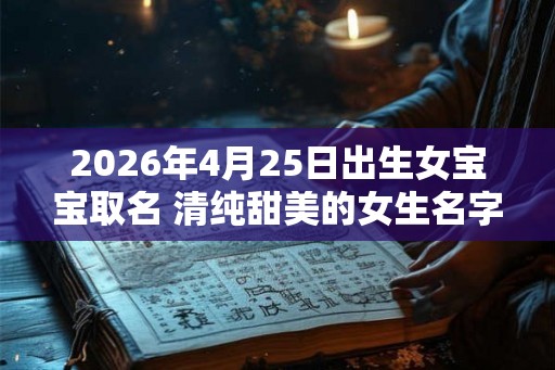 2026年4月25日出生女宝宝取名 清纯甜美的女生名字