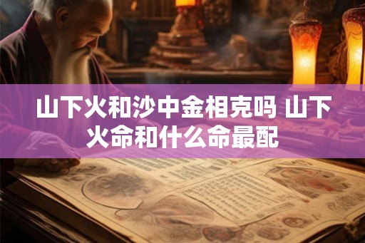 山下火和沙中金相克吗 山下火命和什么命最配