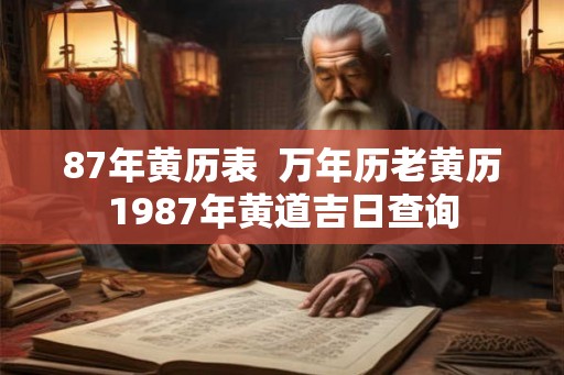 87年黄历表  万年历老黄历1987年黄道吉日查询