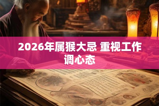 2026年属猴大忌 重视工作调心态