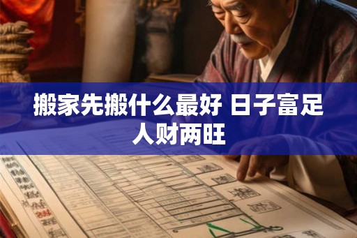 搬家先搬什么最好 日子富足人财两旺