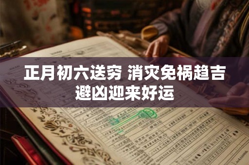 正月初六送穷 消灾免祸趋吉避凶迎来好运 正月初六送穷 消灾免祸趋吉避凶迎来好运