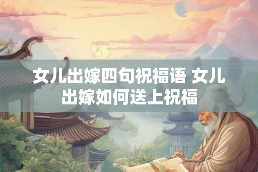 女儿出嫁四句祝福语 女儿出嫁如何送上祝福
