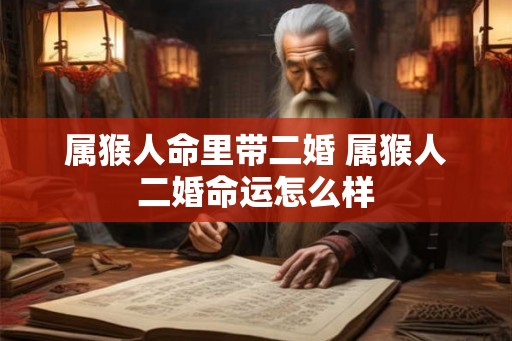 属猴人命里带二婚 属猴人二婚命运怎么样 属猴人命里带二婚 属猴人二婚命运怎么样