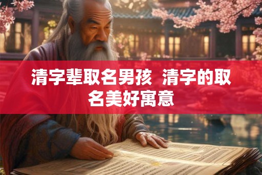 清字辈取名男孩 清字的取名美好寓意 清字辈取名男孩 清字的取名美好寓意