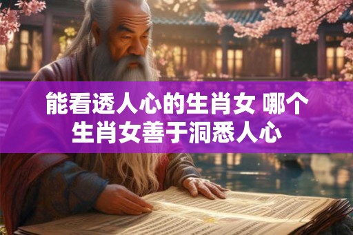 能看透人心的生肖女 哪个生肖女善于洞悉人心