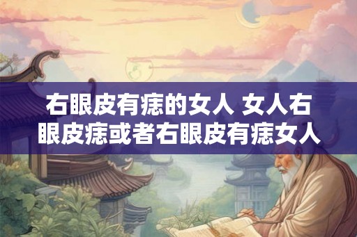 右眼皮有痣的女人 女人右眼皮痣或者右眼皮有痣女人