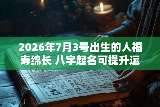 2026年7月3号出生的人福寿绵长 八字起名可提升运势