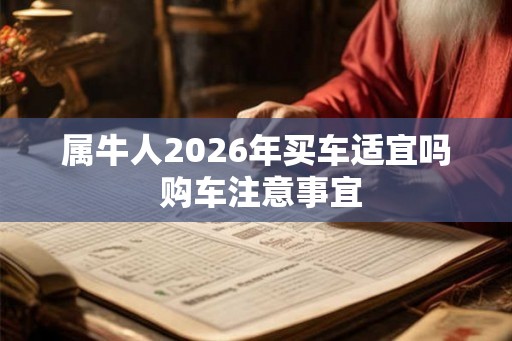 属牛人2026年买车适宜吗 购车注意事宜