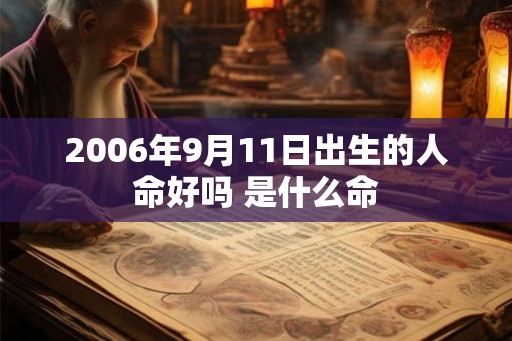 2006年9月11日出生的人命好吗 是什么命