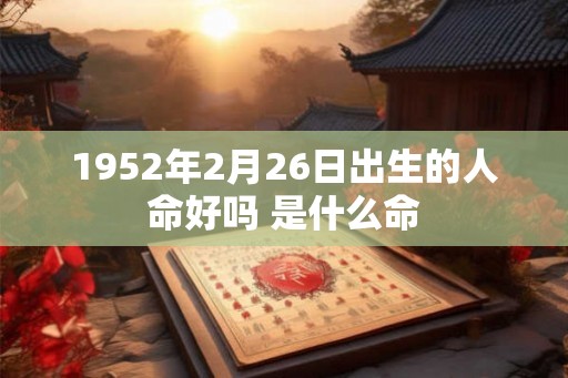 1952年2月26日出生的人命好吗 是什么命