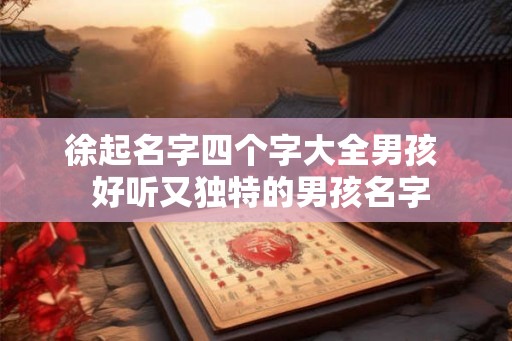 徐起名字四个字大全男孩  好听又独特的男孩名字