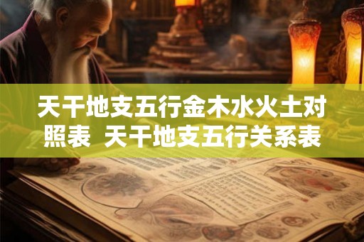 天干地支五行金木水火土对照表  天干地支五行关系表