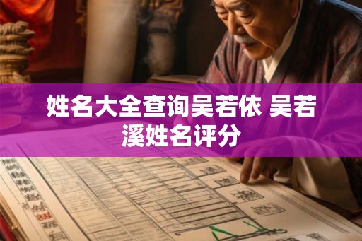 姓名大全查询吴若依 吴若溪姓名评分