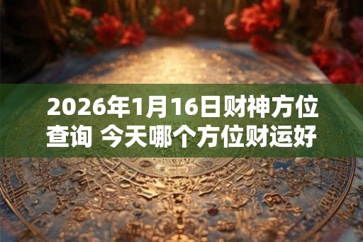 2026年1月16日财神方位查询 今天哪个方位财运好 2026年1月16日财神方位查询 今天哪个方位财运好