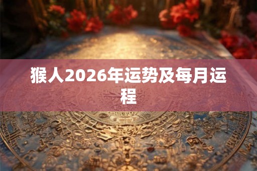 猴人2026年运势及每月运程