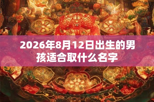 2026年8月12日出生的男孩适合取什么名字