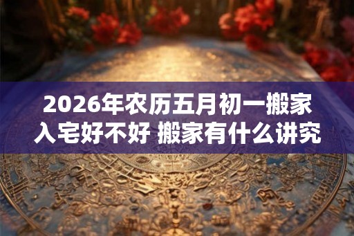 2026年农历五月初一搬家入宅好不好 搬家有什么讲究