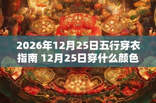 2026年12月25日五行穿衣指南 12月25日穿什么颜色的衣服