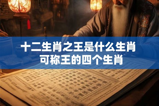 十二生肖之王是什么生肖  可称王的四个生肖