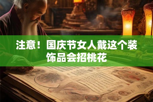 注意!国庆节女人戴这个装饰品会招桃花 注意!国庆节女人戴这个装饰品会招桃花