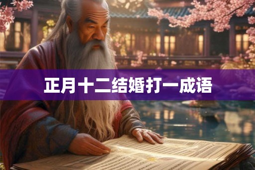 正月十二结婚打一成语