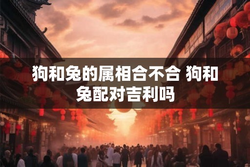 狗和兔的属相合不合 狗和兔配对吉利吗