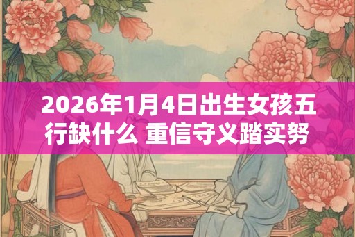 2026年1月4日出生女孩五行缺什么 重信守义踏实努力