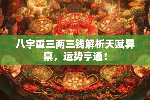 八字重三两三钱解析天赋异禀，运势亨通！