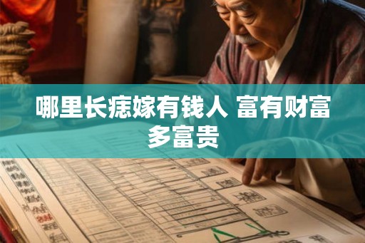 哪里长痣嫁有钱人 富有财富多富贵