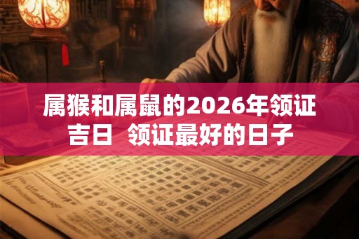 属猴和属鼠的2026年领证吉日 领证最好的日子 属猴和属鼠的2026年领证吉日 领证最好的日子