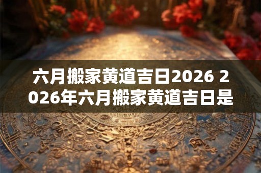 六月搬家黄道吉日2026 2026年六月搬家黄道吉日是哪天 六月搬家黄道吉日2026 2026年六月搬家黄道吉日是哪天