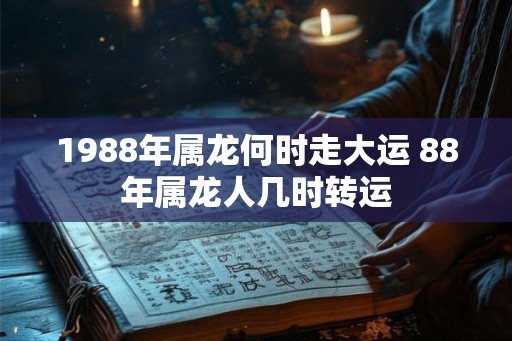 1988年属龙何时走大运 88年属龙人几时转运 1988年属龙何时走大运 88年属龙人几时转运