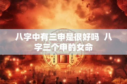 八字中有三申是很好吗  八字三个申的女命