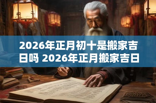 2026年正月初十是搬家吉日吗 2026年正月搬家吉日一览！