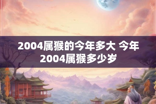 2004属猴的今年多大 今年2004属猴多少岁 2004属猴的今年多大 今年2004属猴多少岁