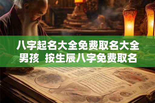 八字起名大全免费取名大全男孩  按生辰八字免费取名字大全男孩