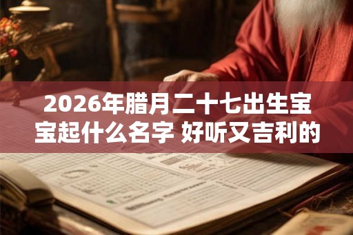 2026年腊月二十七出生宝宝起什么名字 好听又吉利的 2026年腊月二十七出生宝宝起什么名字 好听又吉利的