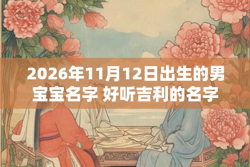 2026年11月12日出生的男宝宝名字 好听吉利的名字