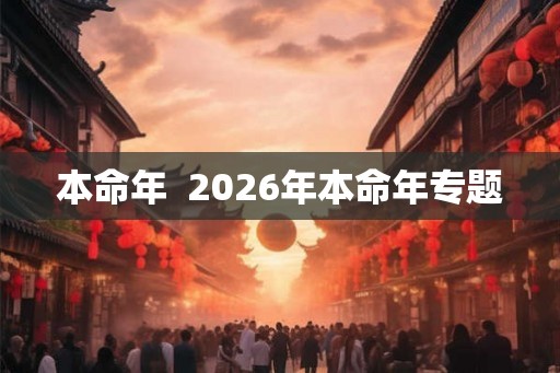 本命年 2026年本命年专题 本命年 2026年本命年专题