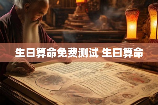 生日算命免费测试 生曰算命