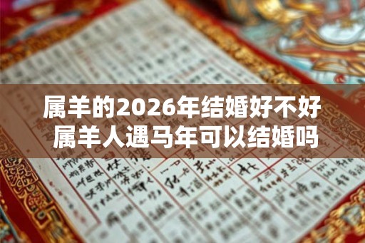 属羊的2026年结婚好不好 属羊人遇马年可以结婚吗 属羊的2026年结婚好不好 属羊人遇马年可以结婚吗