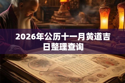 2026年公历十一月黄道吉日整理查询